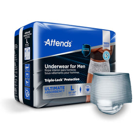 Attends Underwear For Men, Ultimate Absorbency - ADUM35-Pack - LL Medico