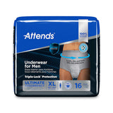 Attends Underwear For Men, Ultimate Absorbency - ADUM45-Pack - LL Medico