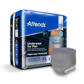 Attends Underwear For Men, Ultimate Absorbency - ADUM45-Pack - LL Medico
