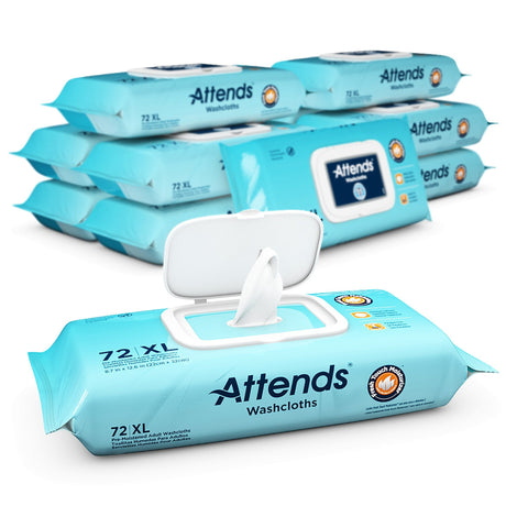 Attends XL Washcloths, Scented - WCCP1000-Case - LL Medico