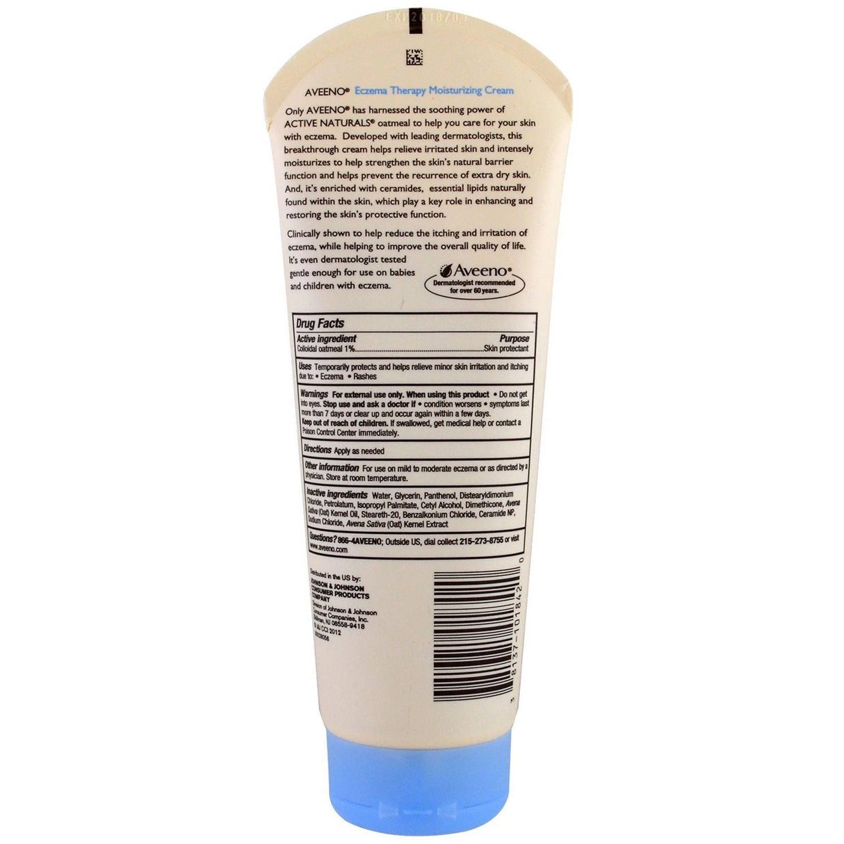 Aveeno Active Naturals Eczema Therapy Moisturizing Cream, 7.3 ounces - 38137101842-Single - LL Medico