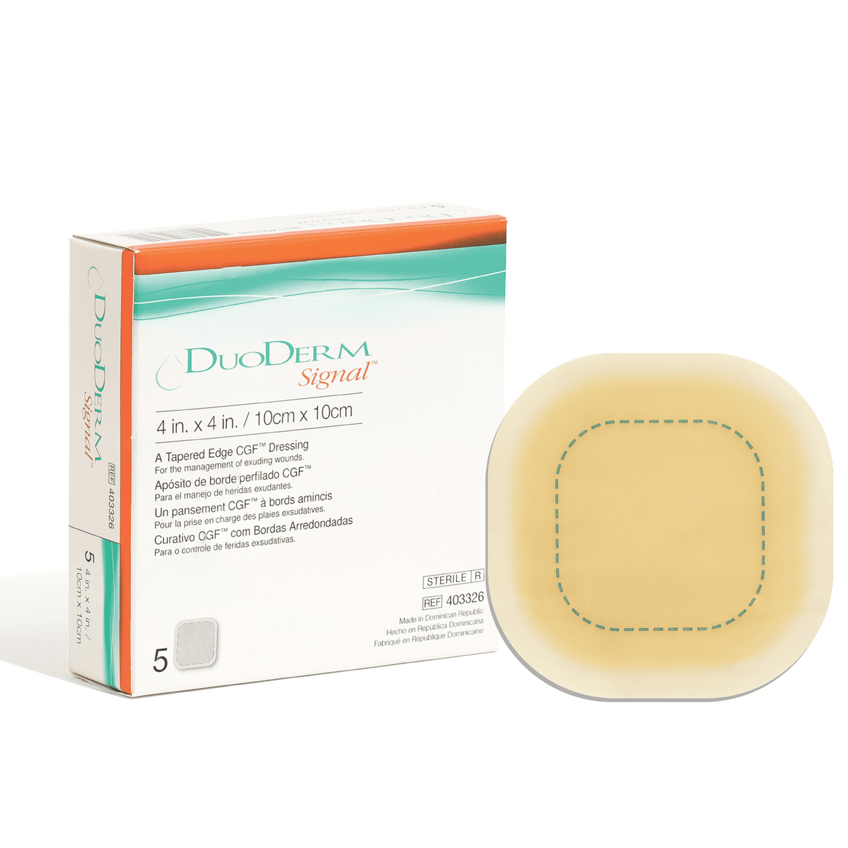 DuoDerm Signal Hydrocolloid Dressing, 4 x 4 Inch