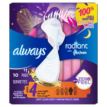 Always Radiant with FlexFoam Overnight Pads, Size 4