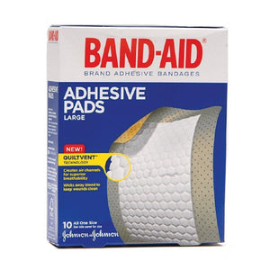 Band-Aid Adhesive Pads Large, Sterile, 2 7/8" x 4" - 111833800-Box - LL Medico