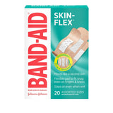 Band-Aid Skin-Flex Adhesive Bandages, Sterile, Assorted Sizes, Box of 20 - 38137118348-Box - LL Medico