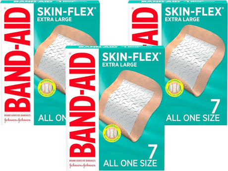 Band-Aid Skin-Flex Extra-Large Adhesive Cover Bandages, Sterile, 2.75 x 3.5" - 111834900-Box - LL Medico