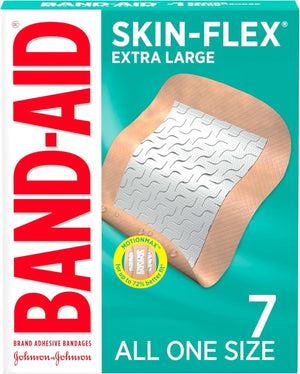 Band-Aid Skin-Flex Extra-Large Adhesive Cover Bandages, Sterile, 2.75 x 3.5" - 111834900-Box - LL Medico