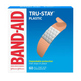 Band-Aid Tru-Stay Plastic Adhesive Bandages, 3/4 x 3 Inch