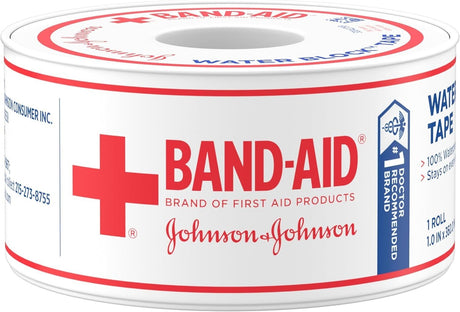 Band-Aid Water Block Waterproof Tape, Non-Sterile, 1" x 10 Yard - 38137117121-Single - LL Medico
