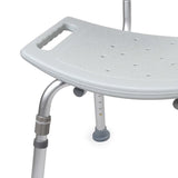 Bath Bench McKesson Without Arms Aluminum Frame Removable Backrest 19 1/4" Seat Width 300 Lbs. Weight Capacity - 146-12202KD-1-Single - LL Medico