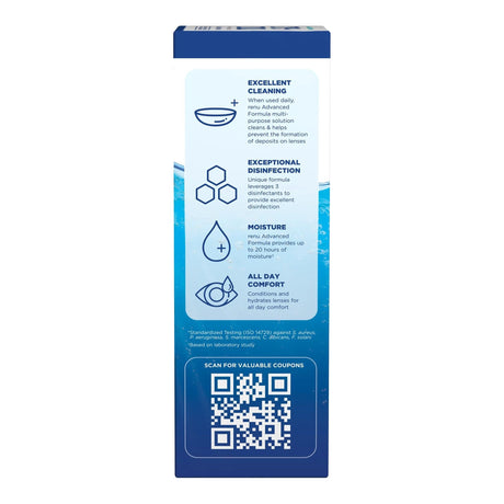 Bausch + Lomb Renu Advanced Formula Multi-Purpose Contact Lens Solution, 4 oz, Sterile - 31011904301-Single - LL Medico