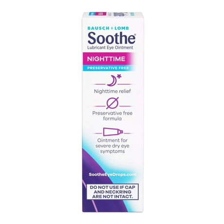 Bausch + Lomb Soothe Nighttime Lubricant Eye Ointment, Dry Eye Therapy, 3.5 g - 31011902239-Single - LL Medico
