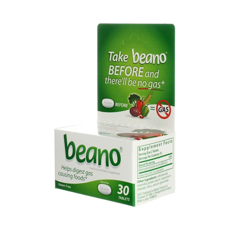 Beano Extra Strength Food Enzyme Tablets, Alpha-Galactosidase, 300 GALU - 04203710304-Bottle - LL Medico