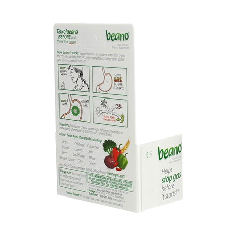 Beano Extra Strength Food Enzyme Tablets, Alpha-Galactosidase, 300 GALU - 04203710304-Bottle - LL Medico
