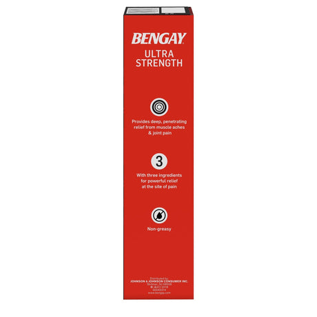 Bengay Ultra Strength Topical Pain Relief Cream, Camphor 30% - Menthol 10% - Methyl Salicylate 4%, 4 oz Tube - 510819400-Single - LL Medico