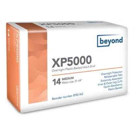 Beyond XP5000 Adult Diapers w/ Plastic Backing - 763-Pack - LL Medico