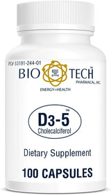 Bio Tech Vitamin D3 Supplement, 5000 IU - 53191024401 - LL Medico