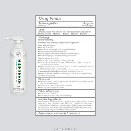Biofreeze Professional Pain Relief Gel, Green, 16 oz Pump - 13425-Single - LL Medico