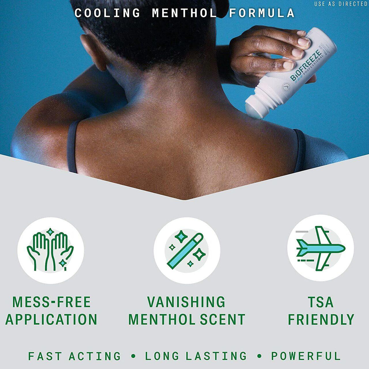 Biofreeze Professional Roll - On Pain Relief Gel, 3 oz - 13416-Single - LL Medico