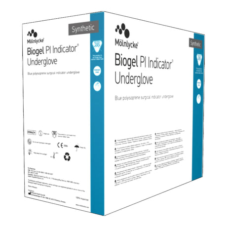 Biogel PI Indicator Underglove, Sterile Polyisoprene, Blue - 41675-Box - LL Medico