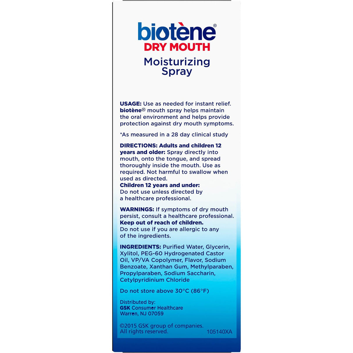 Biotene Biotène Mouth Moisturizer, 1.5-ounce Spray Bottle - 04858200115-Single - LL Medico