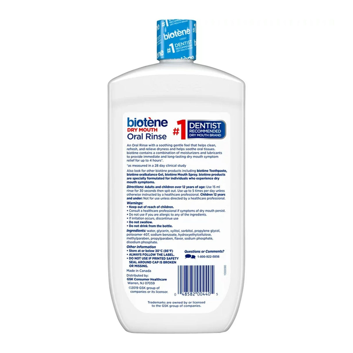 Biotene Dry Mouth Oral Rinse Fresh Mint, 1-liter Bottle - 04858200440-Single - LL Medico