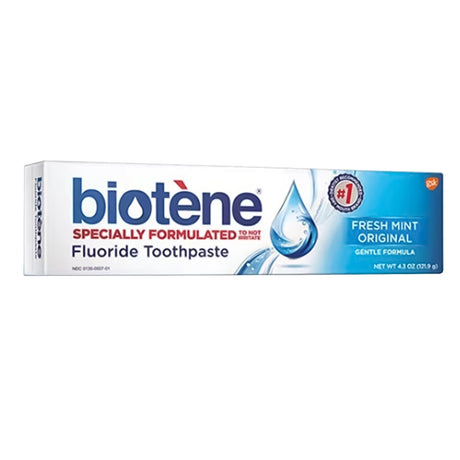 Biotène Fluoride Toothpaste, Fresh Mint, 4.3-ounce Tube - 00135055701-Single - LL Medico