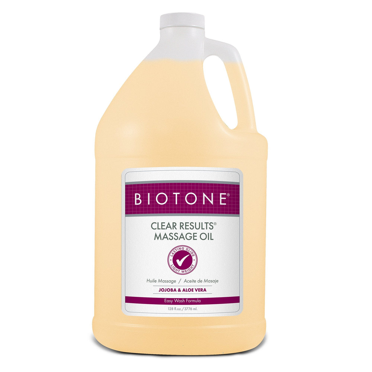 Biotone Clear Results Massage Oil with Jojoba & Aloe Vera, 1-gallon Jug - CRO1G-Single - LL Medico