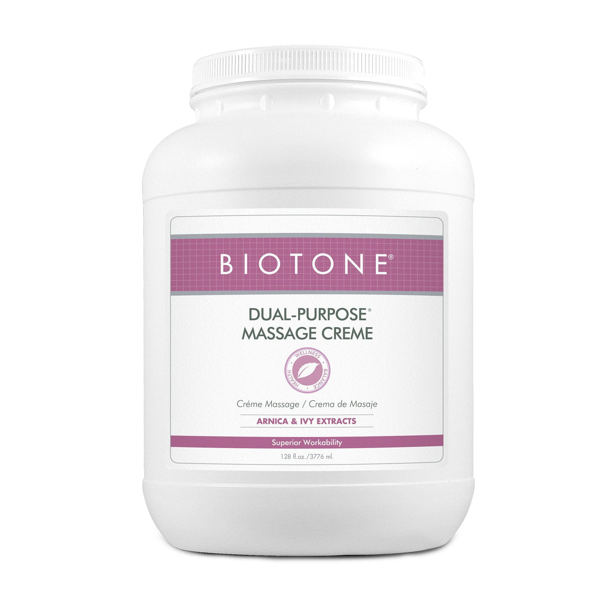 Biotone Dual-Purpose Massage Crème with Arnica and Ivy Extracts, 1-gallon Jar - DPC1G-Single - LL Medico