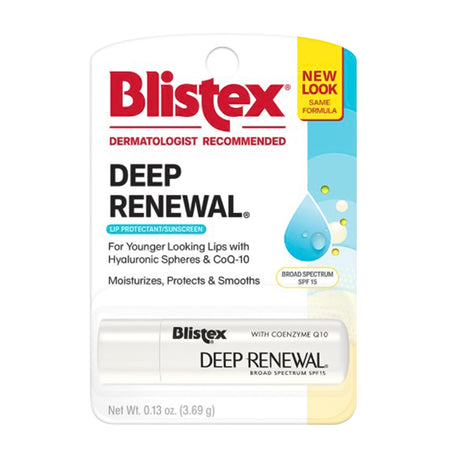 Blistex Deep Renewal Lip Protectant/Sunscreen SPF 15 Balm, 0.13 oz, Box of 6 - 04138800204-Box - LL Medico