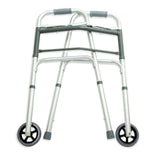 BodyMed 2 Button Folding Walker w/ Wheels - ZZRWAL01 - LL Medico