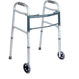 BodyMed 2 Button Folding Walker w/ Wheels - ZZRWAL01 - LL Medico