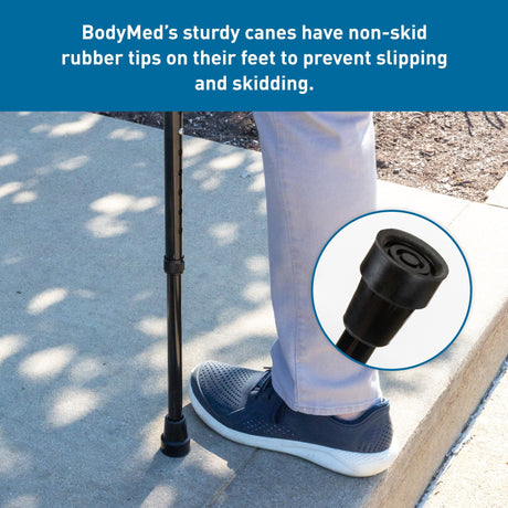 BodyMed Offset Cane, Aluminum, Adjustable Height - ZZRADL177 - LL Medico