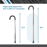 BodyMed Round Handle Cane, Aluminum, Adjustable Height - ZZRADL176 - LL Medico