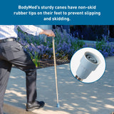 BodyMed Round Handle Cane, Aluminum, Adjustable Height - ZZRADL176 - LL Medico
