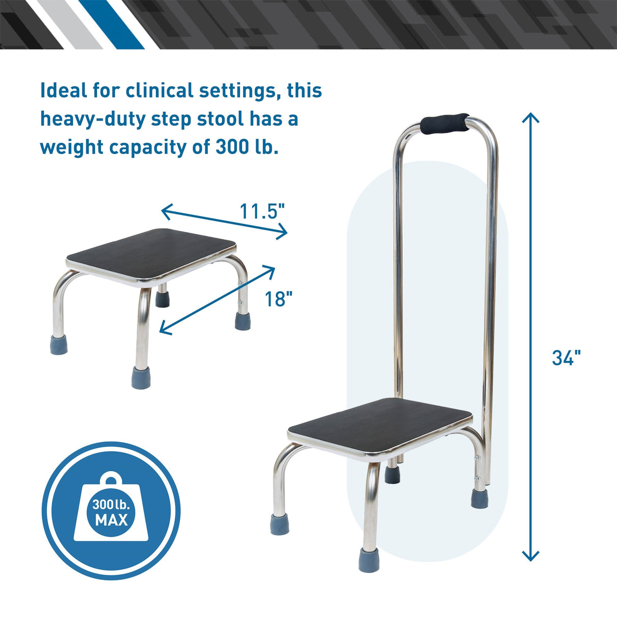 BodyMed Step Stool with Handle - BDMSSWH - LL Medico