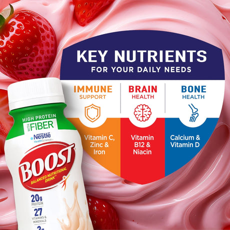 Boost High Protein Nutritional Drink, Creamy Strawberry, 8 oz - BOO00041679801970-Single - LL Medico