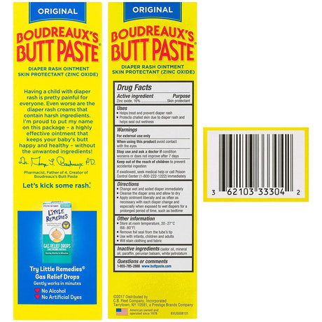 Boudreaux's Butt Paste Rash Cream, Original - 62103033304 - LL Medico