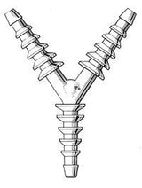 Busse Hospital Disposables 6-in-1 Y-Connector Tubing Connector, 6 mm to 15 mm - BUS509-Single - LL Medico