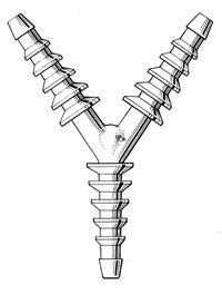 Busse Hospital Disposables 6-in-1 Y-Connector Tubing Connector, 6 mm to 15 mm - BUS509-Single - LL Medico