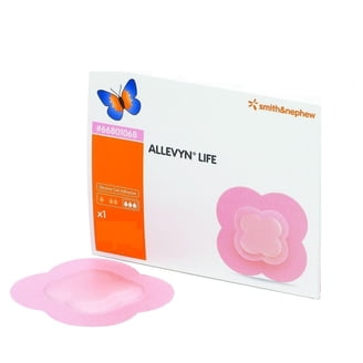 Allevyn Life Silicone Adhesive with Border Silicone Foam Dressing, 5¾ x 5¾ Inch