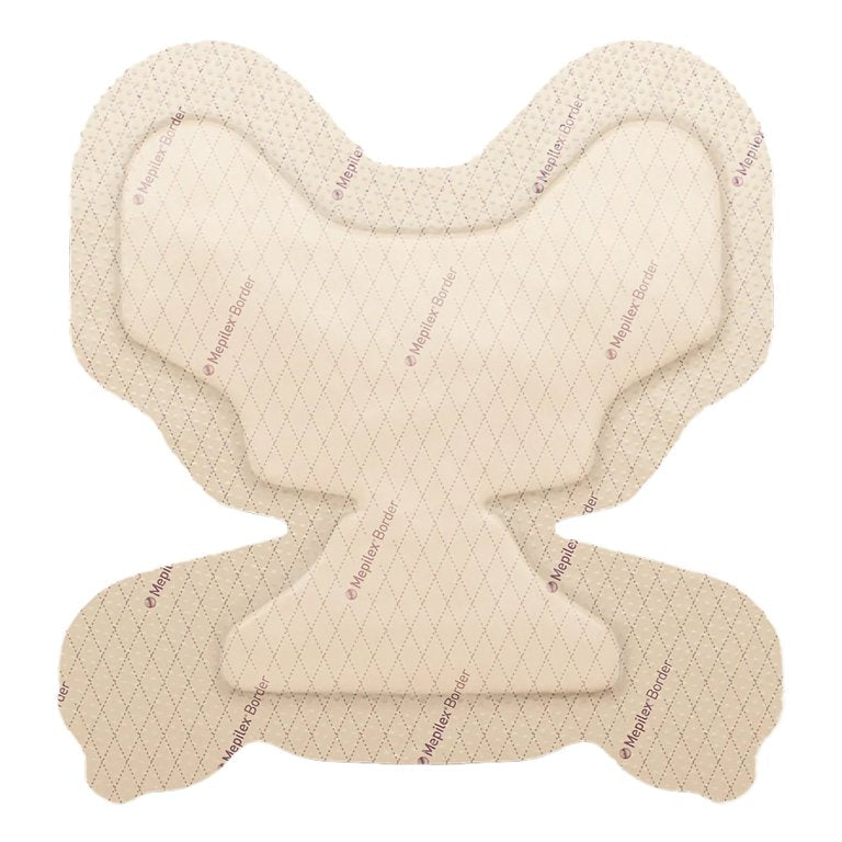 Mepilex Border Heel Foam Dressing, 8-3/5 x 9 Inch