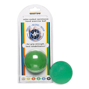 CanDo Gel Squeeze Ball, Green, Medium Resistance, Standard Size - 10-1493-Single - LL Medico