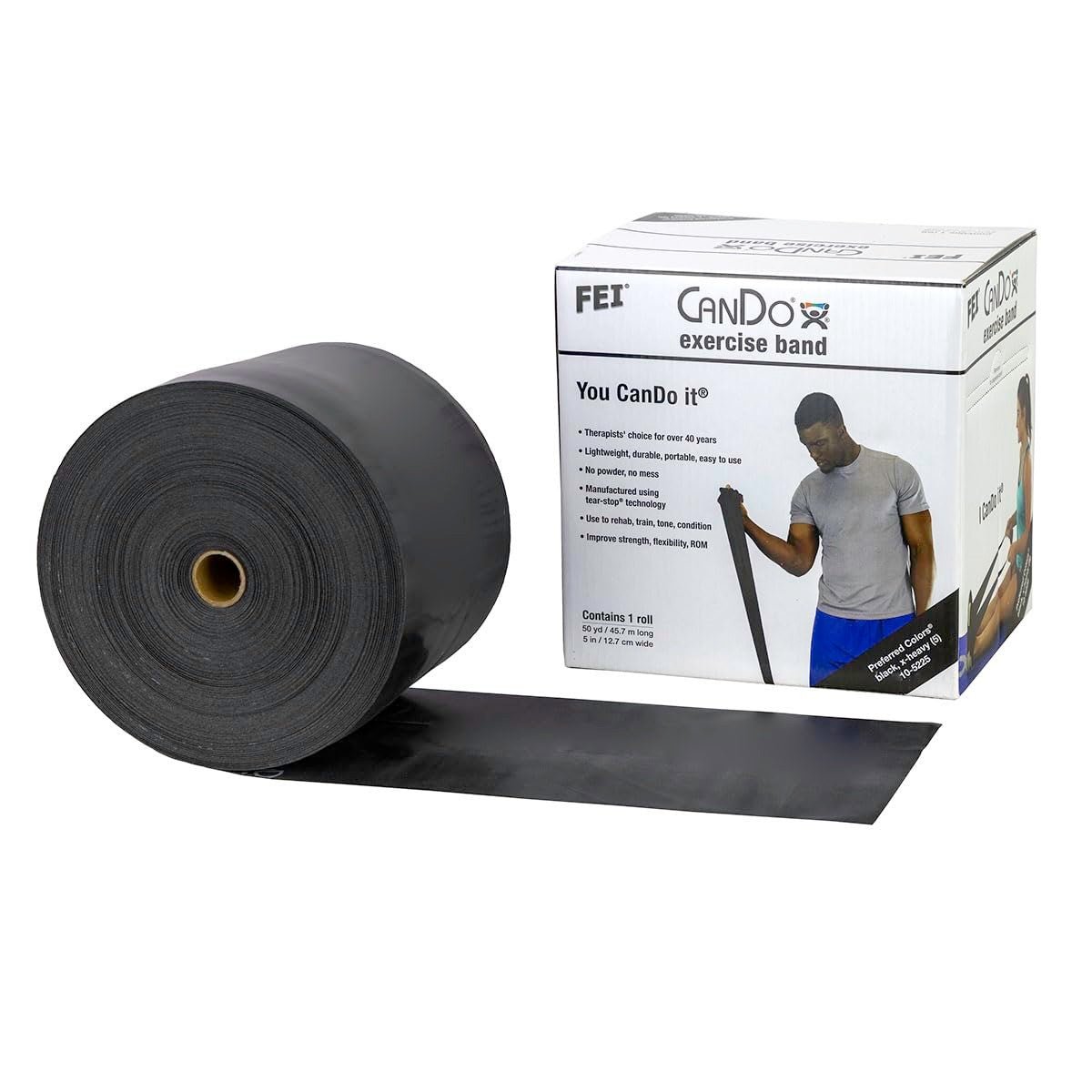 CanDo Low-Powder Exercise Resistance Band, Red, Light, 6 Yard - 10-5212-Single - LL Medico