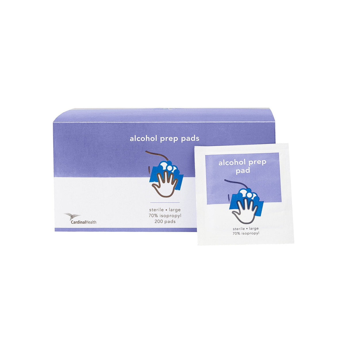 Cardinal Health Alcohol Prep Pads, 9 x 4.5 Centimeter, Individually Packaged - MW-APL-Box - LL Medico