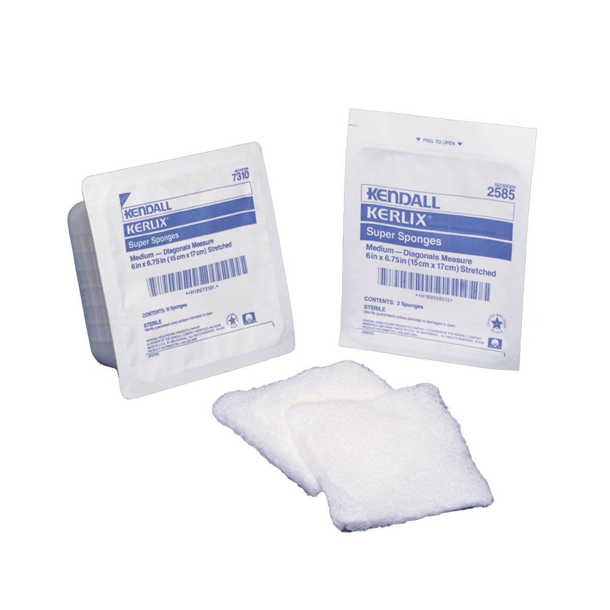 Cardinal Health Kerlix Sterile USP Type VII Fluff Dressing, 6" x 6 3/4", 12-Ply - 2585-Bag - LL Medico