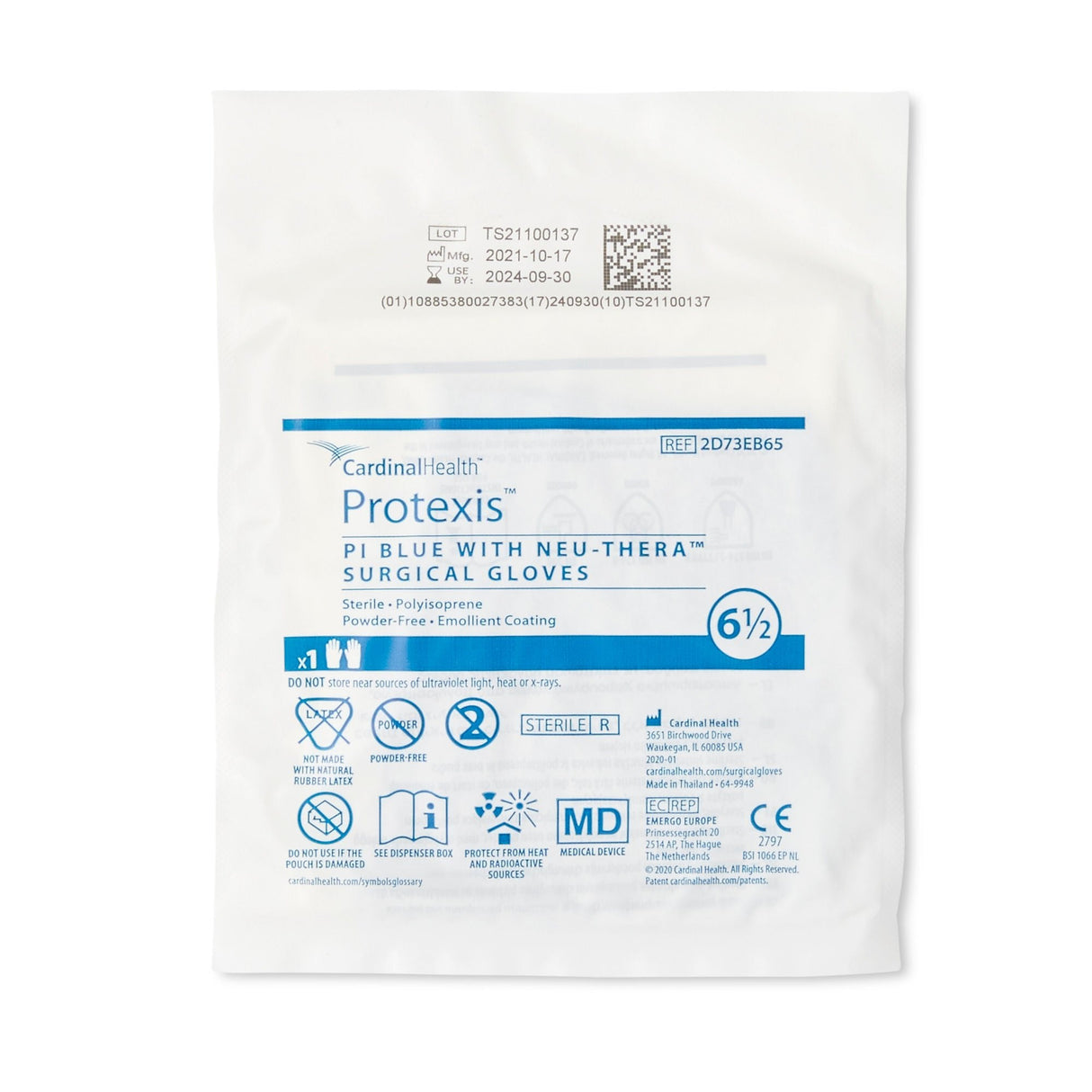 Cardinal Health Protexis Blue with Neu-Thera Polyisoprene Surgical Glove - 2D73EB65-Box - LL Medico