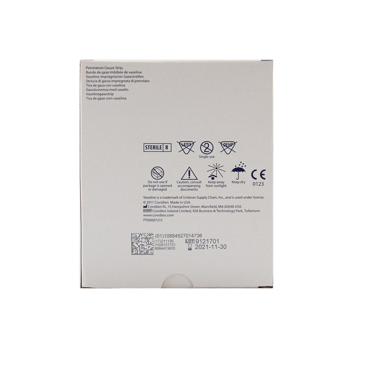 Cardinal Health Vaseline Petrolatum Impregnated Dressing, Sterile, 3" x 9" - 8884413605-Single - LL Medico