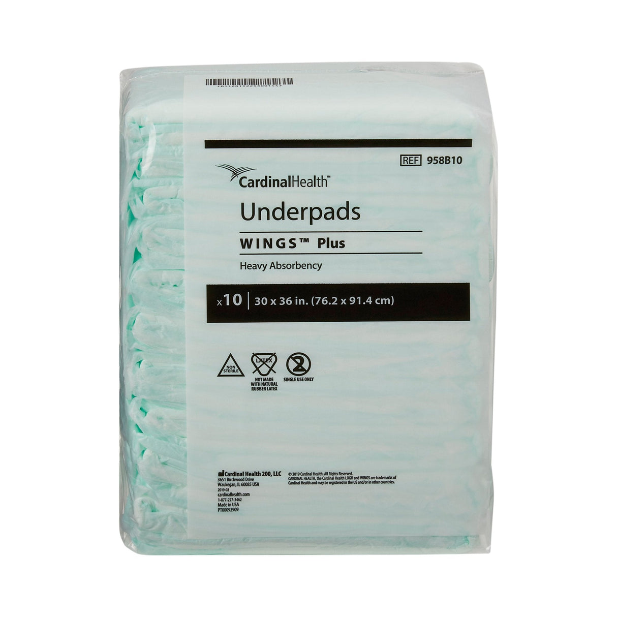 Cardinal Health Wing Plus Underpads, Heavy Absorbency - 948-Pack - LL Medico