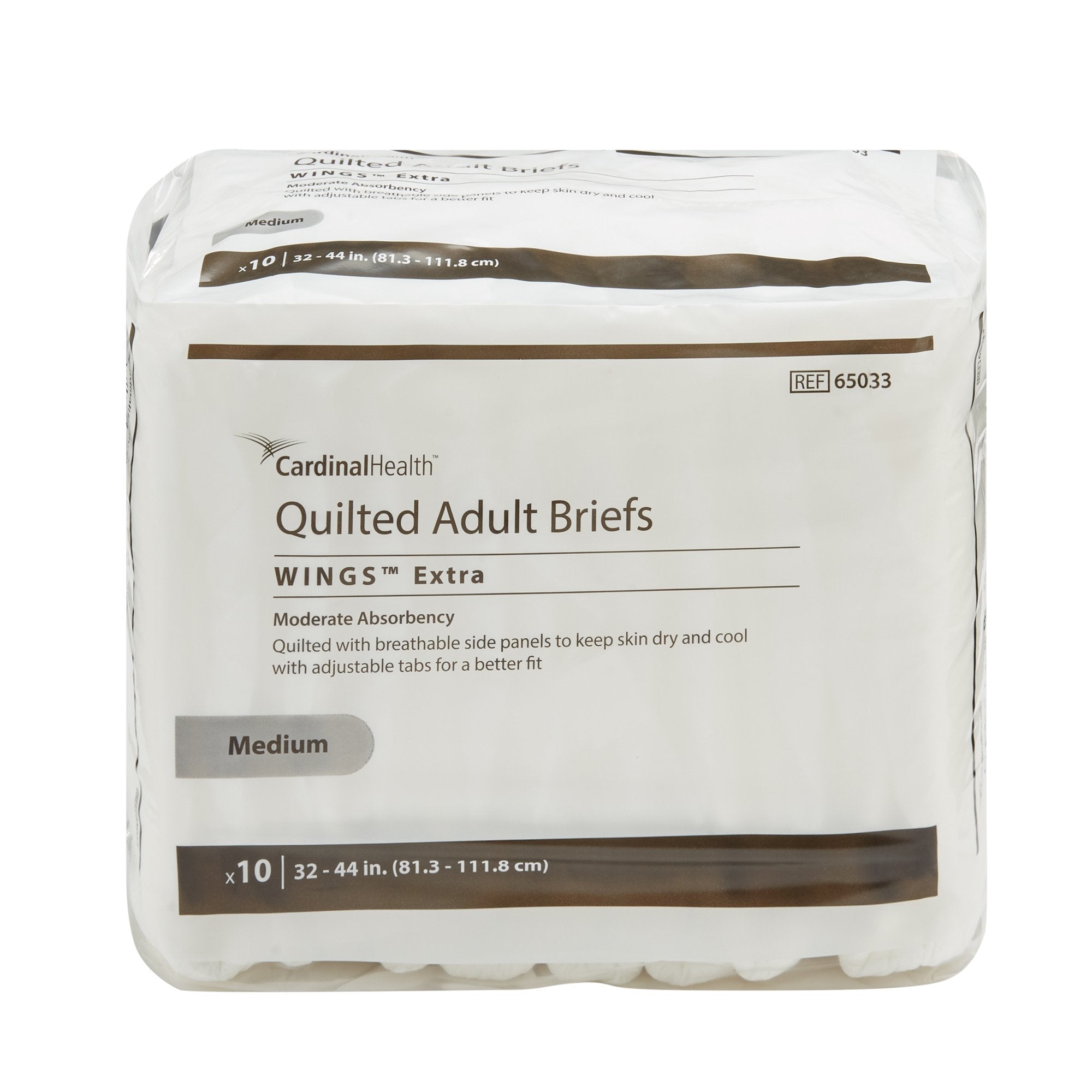 Cardinal Health Wings Extra Quilted Adult Briefs, Moderate | LL Medico